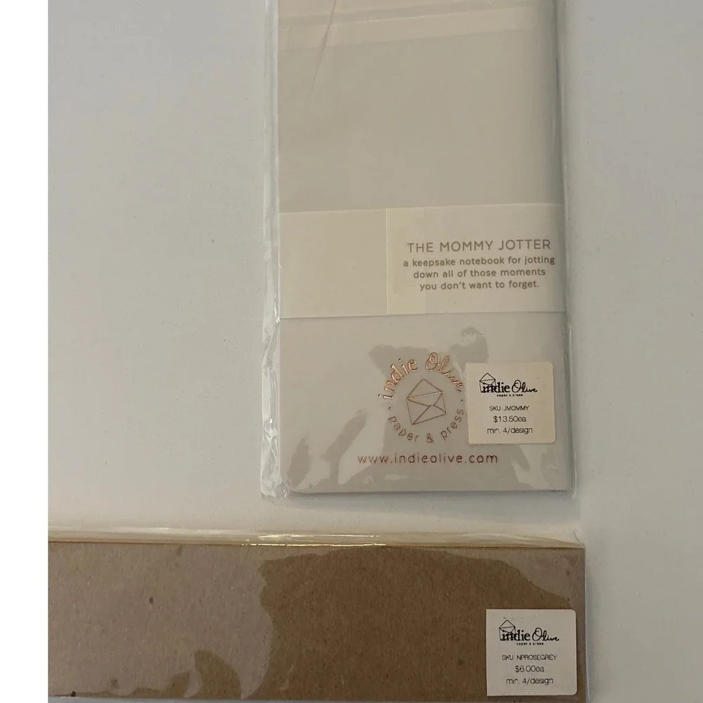 Indie Olive Mommy Jotter Notebook & Weekly Planner‎ Set Beige Gold Foil Journal